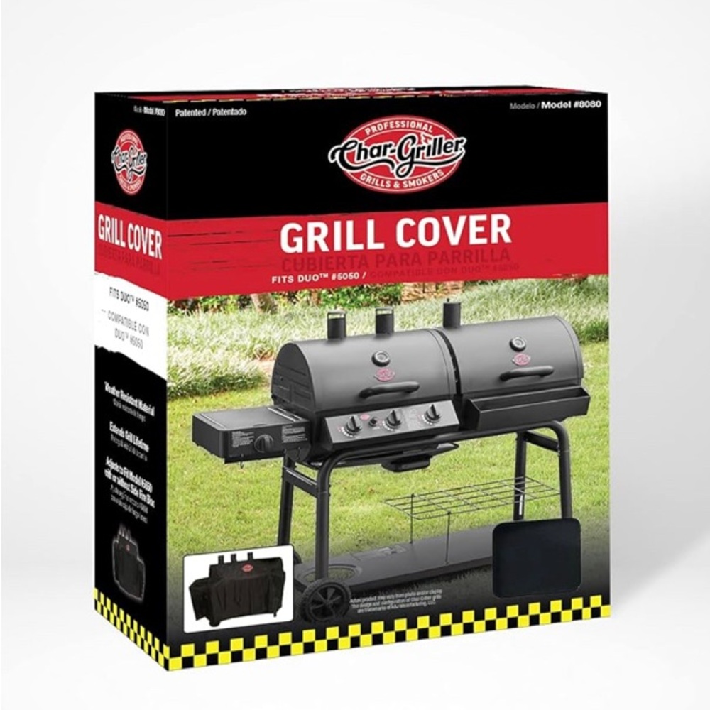 Black BBQ Grill Cover for Outdoor Cooking